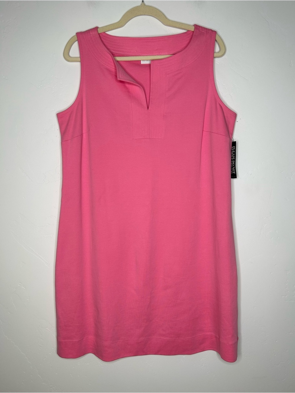 New‎ York & Company Sleeveless Bubblegum Pink Shift Tank Dress Cotton Size XL